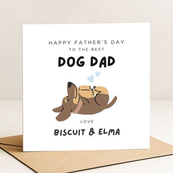 Personalised Dog Dad Father's Day Card, 2 of 7