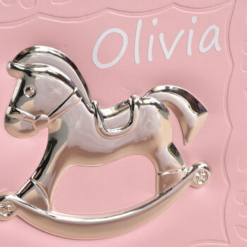 Personalised Baby Photo Album With Rocking Horse, 2 of 9