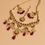 Magenta Kundan Set, thumbnail 4 of 7