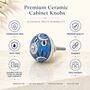 Azure Tribal Styled Round Ceramic Knobs, thumbnail 3 of 8