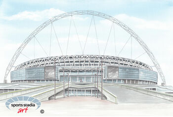 New Wembley Way Stadium Art Print, 2 of 3