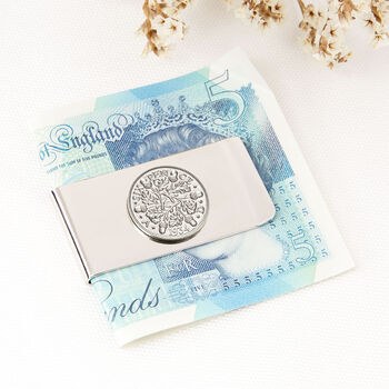 Sixpence 1934 90th Birthday Money Clip, 2 of 8
