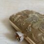 Gold Raw Silk Rectangular Clutch Bag, thumbnail 8 of 10
