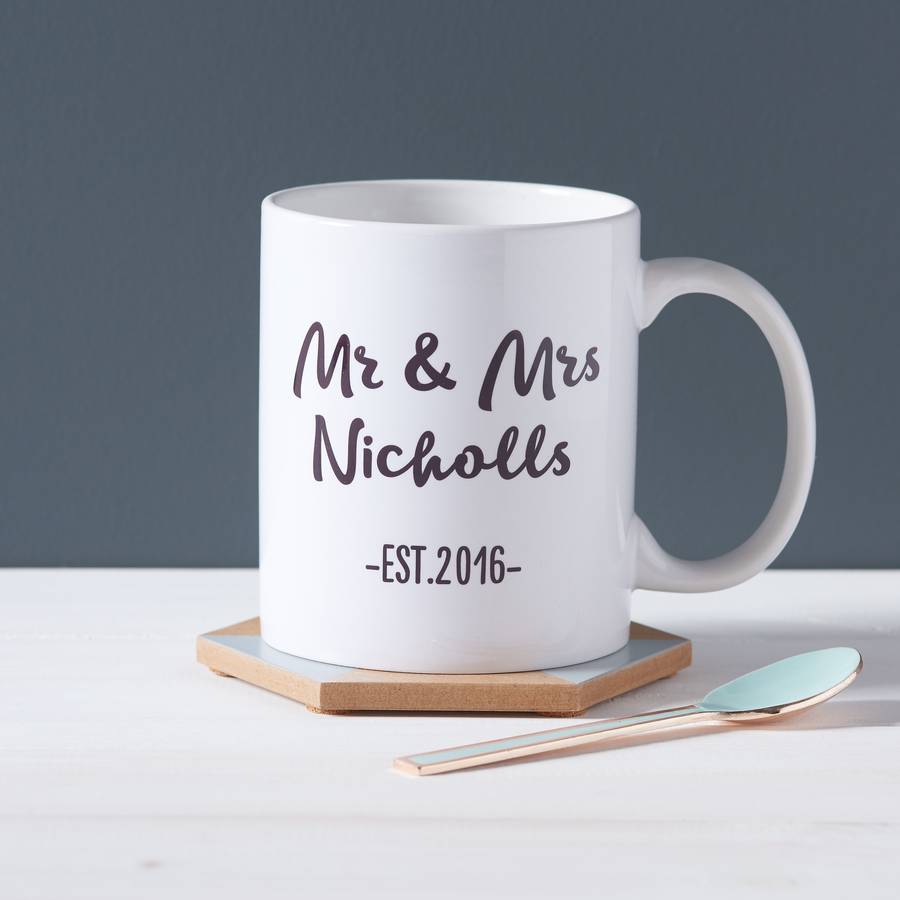 Couples Personalised Mr And Mrs Mug By Sunday's Daughter ...