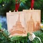 Wooden Christmas Travel Memories Personalised Bauble, thumbnail 5 of 5