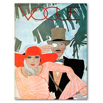 Vintage Reissue Vogue Cover Couple, Canvas Art, 3 of 7