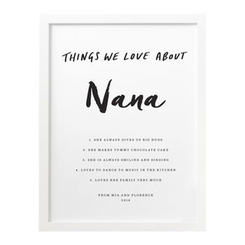 Personalised Things I Love About Grandma Print, 3 of 3