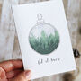 Let It Snow Bauble Christmas Card, thumbnail 3 of 3
