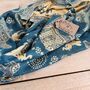 Elephant Print Blanket Turquoise Gold Soft Sofa Throw, thumbnail 7 of 7