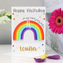 Personalised Rainbow Age Birthday Card, thumbnail 1 of 11