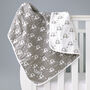 Personalised Reversible Grey And White Elephant Blanket, thumbnail 2 of 12