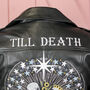 Till Death Cropped Skeleton Couple Leather Jacket, thumbnail 2 of 10