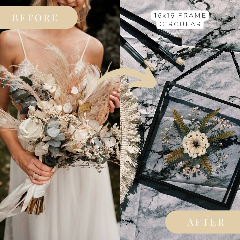 Preservation Of Your Wedding Flowers Into A Frame, 1 of 12