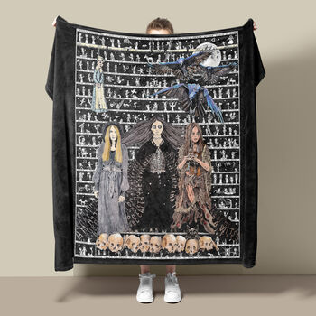 Witch Art Fleece Blanket, 3 of 9