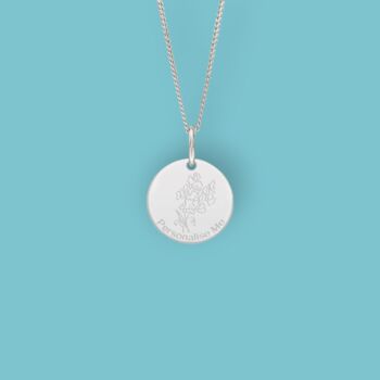 Personalised Sweet Pea Necklace In Sterling Silver, 5 of 12