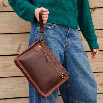 Personalised Leather Tablet Bag, 3 of 5