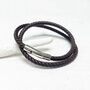 Classic Leather Double Wrap Bracelet For Him, thumbnail 6 of 12