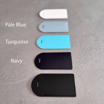 Something Blue Wedding Leather Luggage Tag, 3 of 7