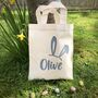 Personalised Easter Hunt Rabbit Ears Cotton Bag, thumbnail 1 of 2