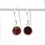 Garnet Gemstone January Birthstone Earrings, thumbnail 2 of 3