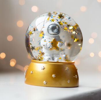 Personalised Little Space Man Snow Globe, 3 of 3