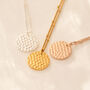 Hammered Disc Hidden Message Necklace, thumbnail 4 of 11