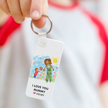Your Child's Drawing On A Colour Swatch Keyring, 4 of 5