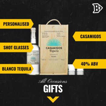 Personalised Casamigos Blanco Tequila Gift Set With Shot Glasses, 2 of 5