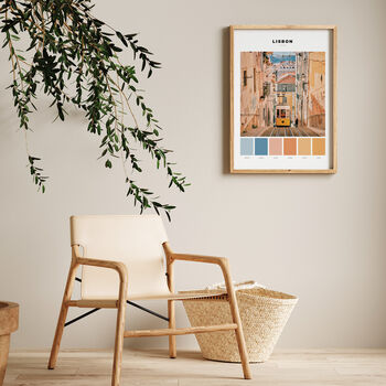 Elevador Da Gloria, Lisbon, Colour Palette Print, 3 of 3