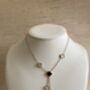 Double Sided Clover Long Necklace Rose Gold White Black, thumbnail 7 of 8