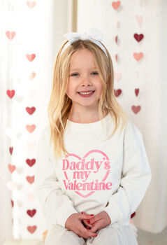 'Mummy/Daddy's My Valentine' Embroidered Sweatshirt Jumper, 3 of 6