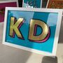 Personalised Name Gold And Glass Sign, thumbnail 1 of 3
