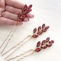 Wine Red Hair Pins, thumbnail 2 of 5
