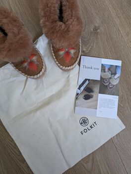 Luxury Sheepskin Slippers Terracotta, 2 of 4