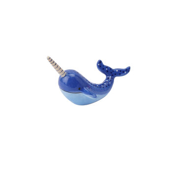 Noah The Narwhale Ceramic Ring Holder In Gift Box, 2 of 3