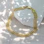 9ct Yellow Gold Double Curb Chain Bracelet, thumbnail 1 of 5