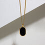 Men's Small Onyx Dog Tag Locket Gold, thumbnail 2 of 6