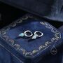 Vintage Inspired Blue Opal Charm Hoop Earrings, thumbnail 1 of 10