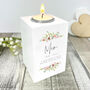 Personalised Pink Floral Tea Light Holder, thumbnail 1 of 7