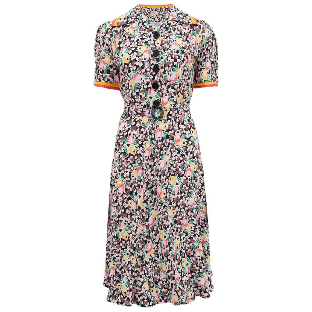 Roma Dress In Tulip Print Vintage 1940s Style By The Seamstress of ...