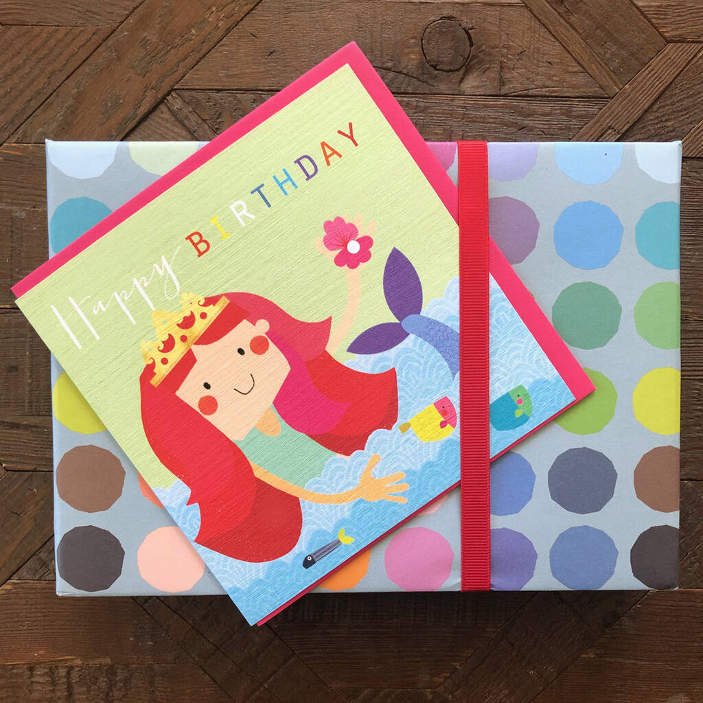 Mermaid Birthday Greetings Card By Kali Stileman Publishing