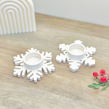 Christmas Snowflake Candle Holder And Tealight Holder, 4 of 9