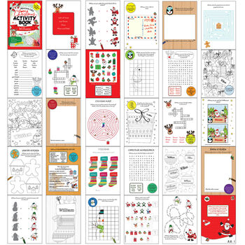 Personalised Christmas Activity Book With Stickers – Stocking Filler, 5 of 7