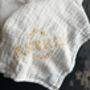 Cross Stitch Muslin Personalised Yellow, thumbnail 1 of 2