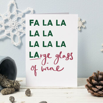 Funny Wine Themed Christmas Card, 2 of 3
