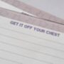 Get It Off Your Chest Taylor Swift Lavender Haze Notepad, thumbnail 4 of 5