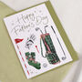 Traditional Golfing Happy Father's Day Greeting Card, thumbnail 2 of 3