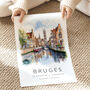 Bruges Travel Destination Art Print Gift, thumbnail 3 of 7