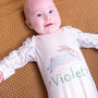 Personalised Organic Handmade Bunny Sleepsuit, thumbnail 3 of 5