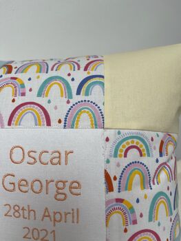New Baby Rainbow Cushion, 5 of 8